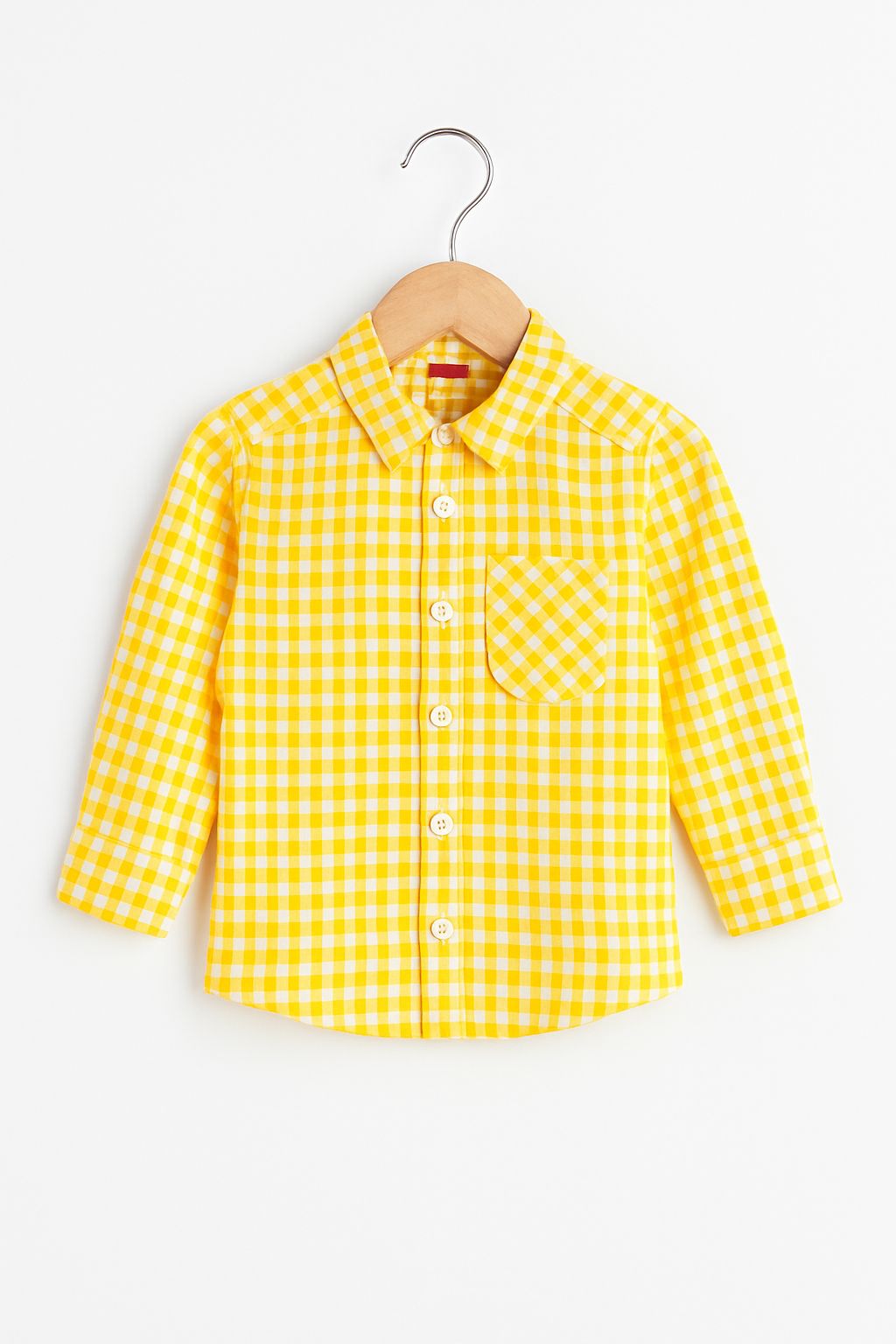 Yellow check casual shirt for boys