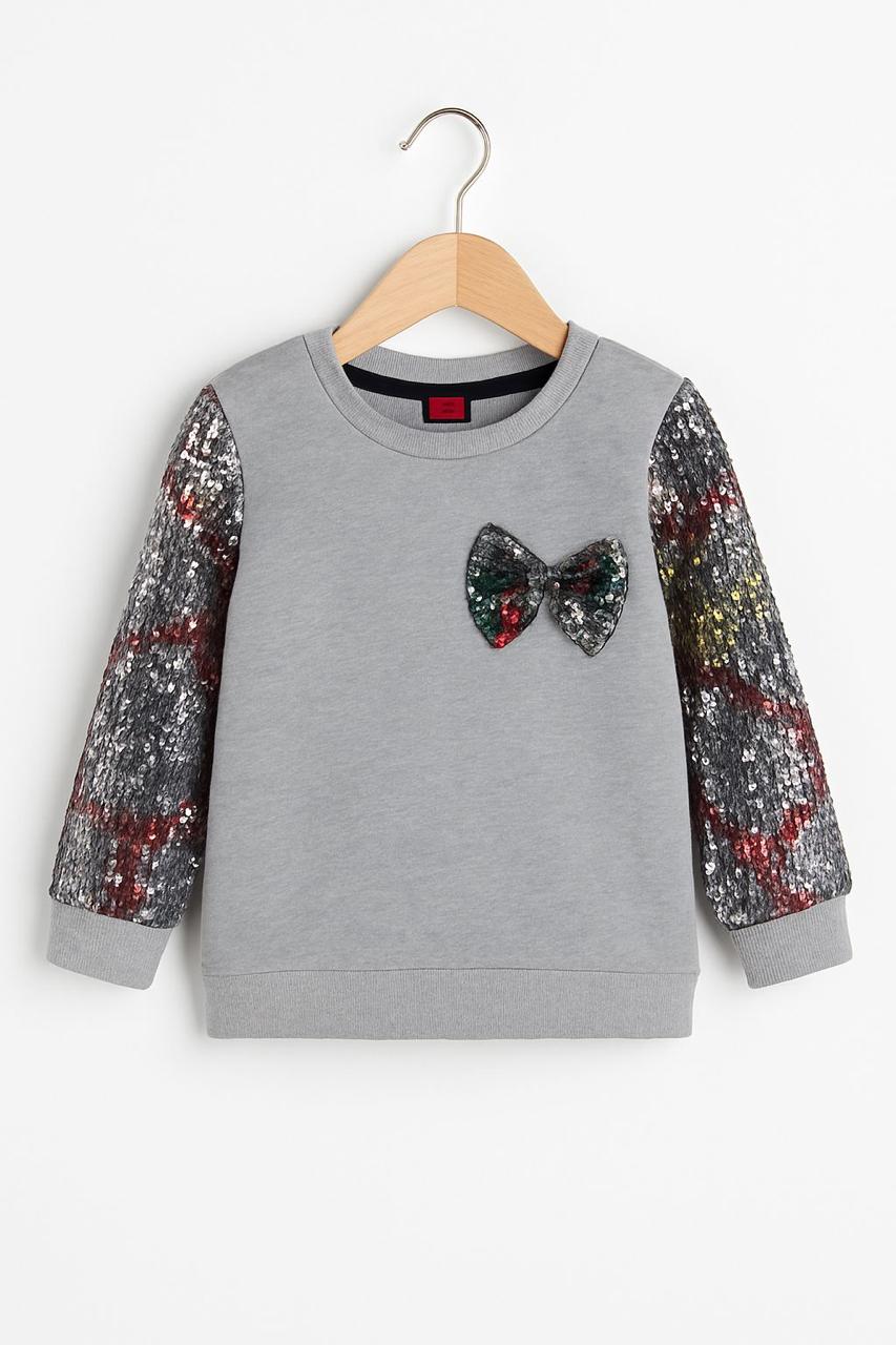 Grey fancy sweatshirt with bow