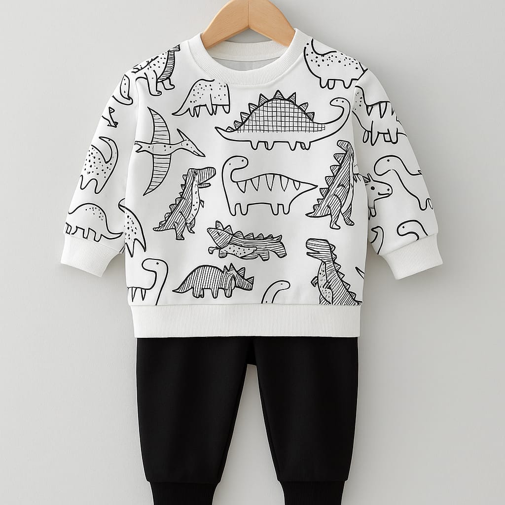Sketched Dinosaur Tracksuit