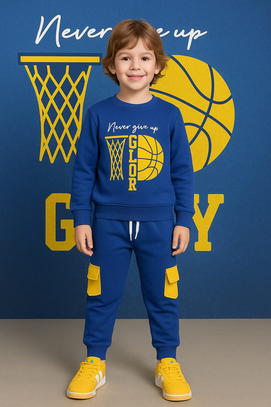 Boys Basketball Print Tracksuit